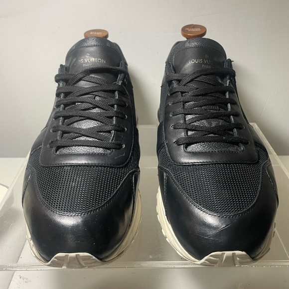 Louis Vuitton black monogram canvas and mesh run away lace up snesrkers sz 9.5 - Picture 4 of 16